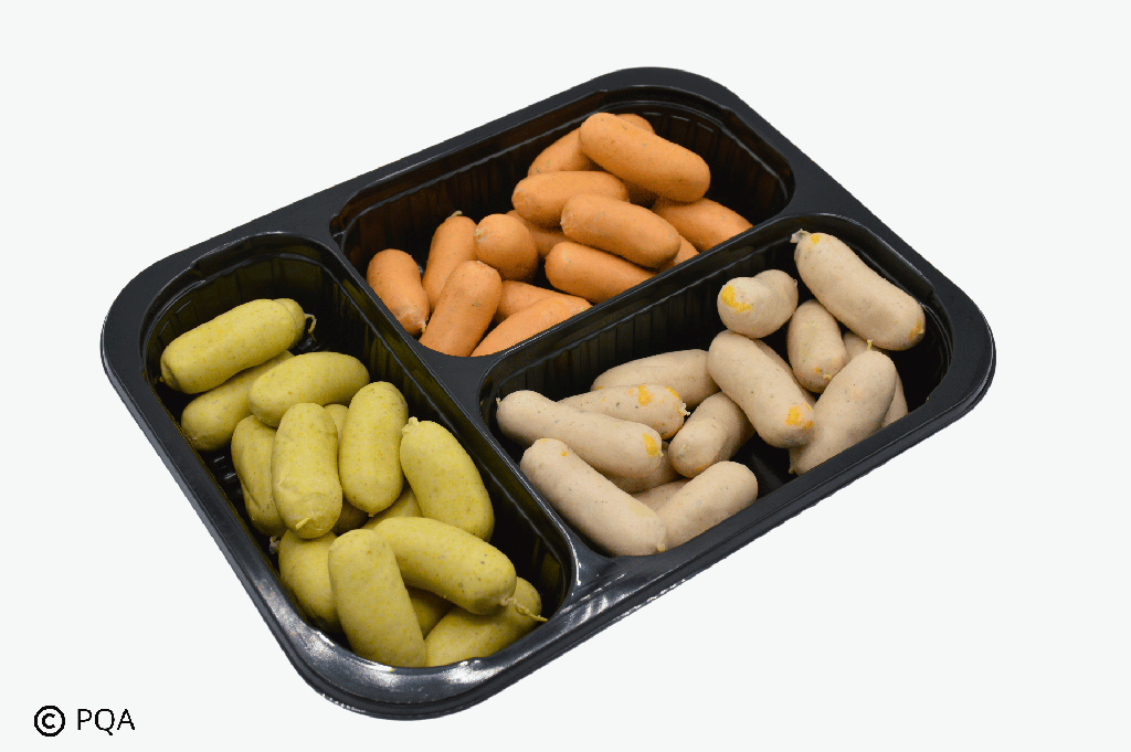 Boudin BBQ porc mix curry/fromage/piquant -+1,100 kg - 15,99 €/kg