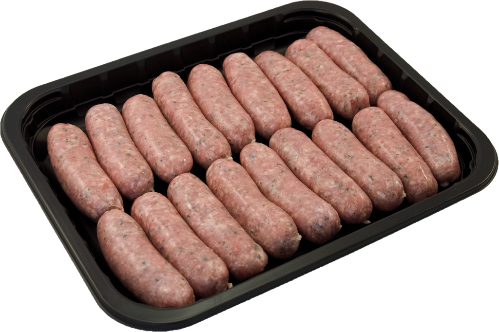 Mini saucisses tomates porc BIO - +- 1,05 kg - 16,95 € / kg