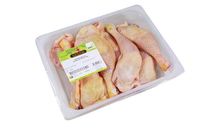 Cuisses de poulet bio +- 2 kg- 12,95 € / kg