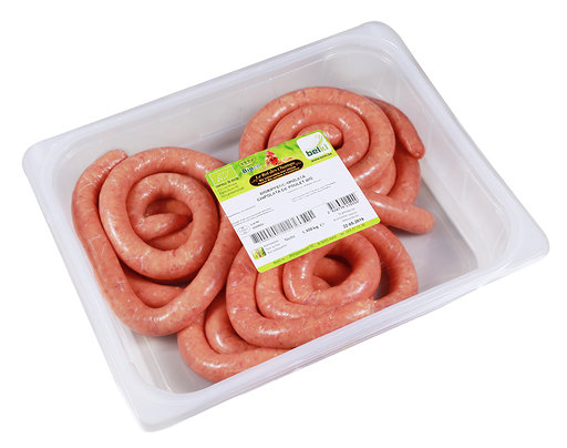 Chipolata poulet bio 1.5 kg - 18,95€/ Kg