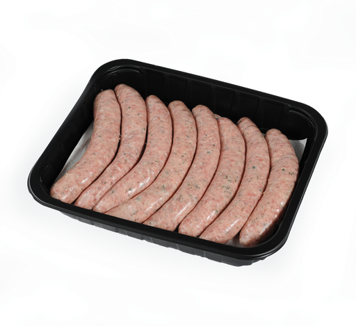 Saucisses de campagne porc BIO +- 1.4 kg - 14,55 € / kg